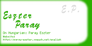 eszter paray business card